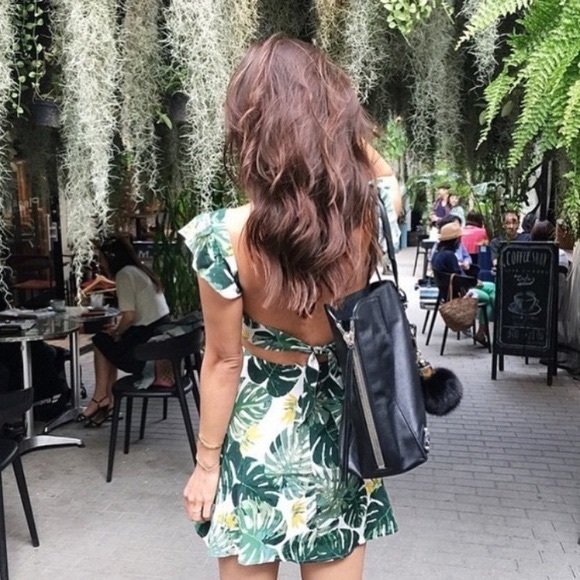 FOR LOVE AND LEMONS X UO TROPICAL LEAF DRESS - Picture 4 of 7